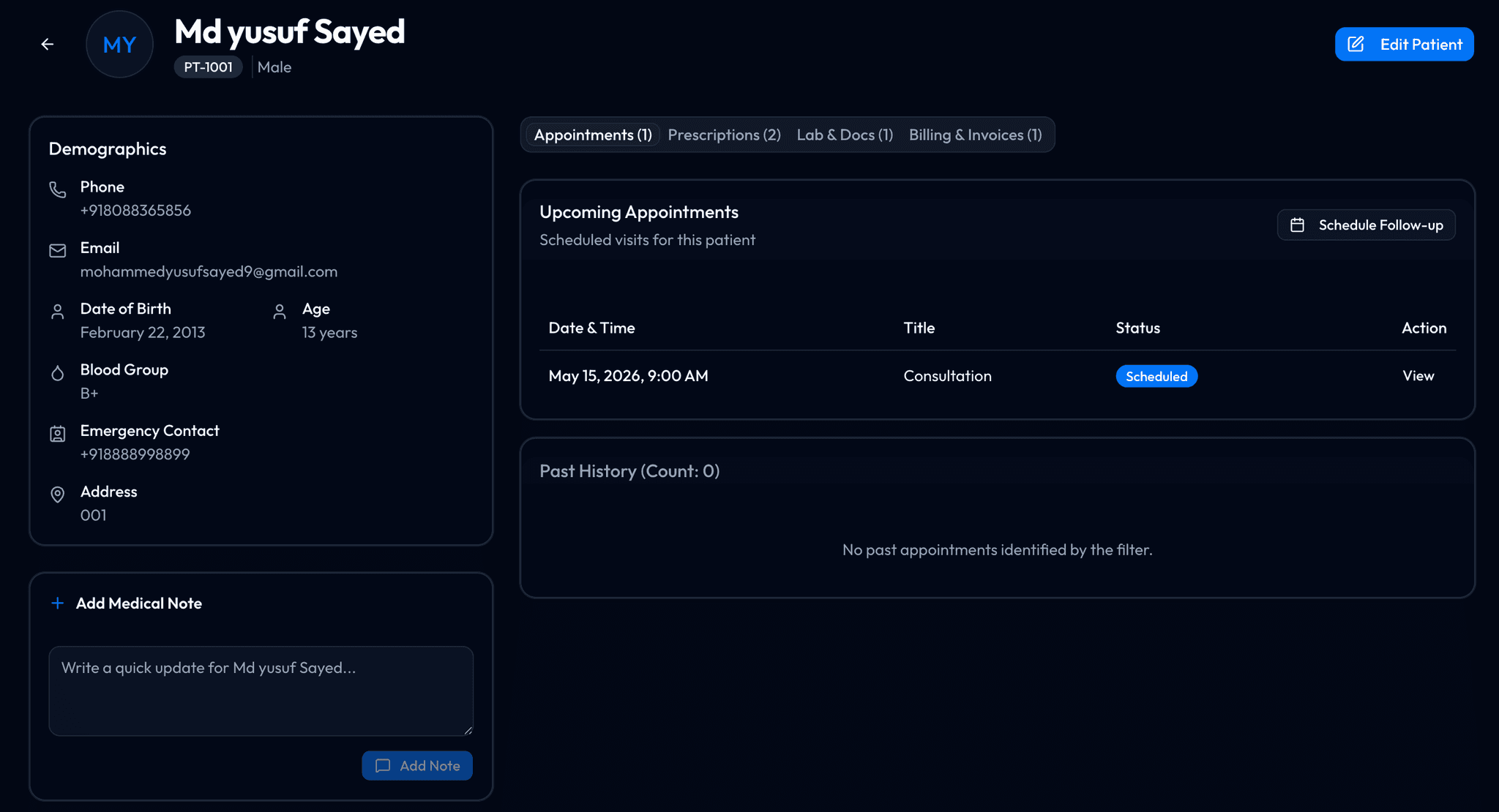 Intelligent Patient CRM